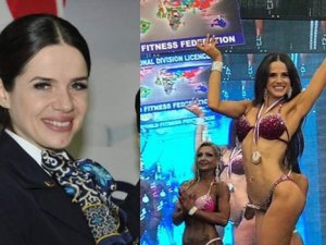 THY’nin Kırgız hostesi  bikini şampiyonu