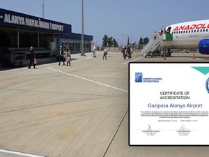 Gazipaşa-Alanya, ACI Havalimanı Sağlık Sertifikasını aldı