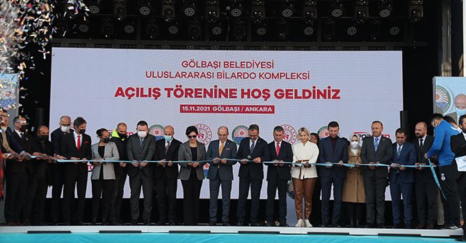 Uluslararası Bilardo Kompleksi'ni Bakan Kasapoğlu açtı