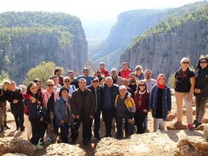 Antalyalı gazeteciler Tazı Kanyonu'nda bir araya geldi