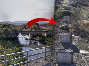 Hurdacı, tarihi Gömleksiz Köprüsü'nü çaldı