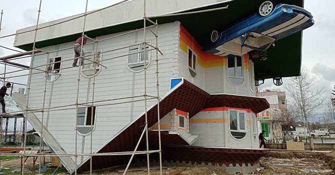 Manavgat'ta ikinci "Ters Villa" turizme hazırlanıyor