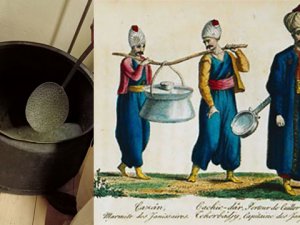 Yeniçerilerin isyan ederken kaldırdığı kazan sergileniyor