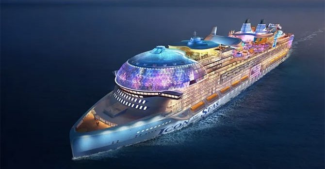 Dünyanın en büyük yolcu gemisi Icon of the Seas, görücüye çıktı