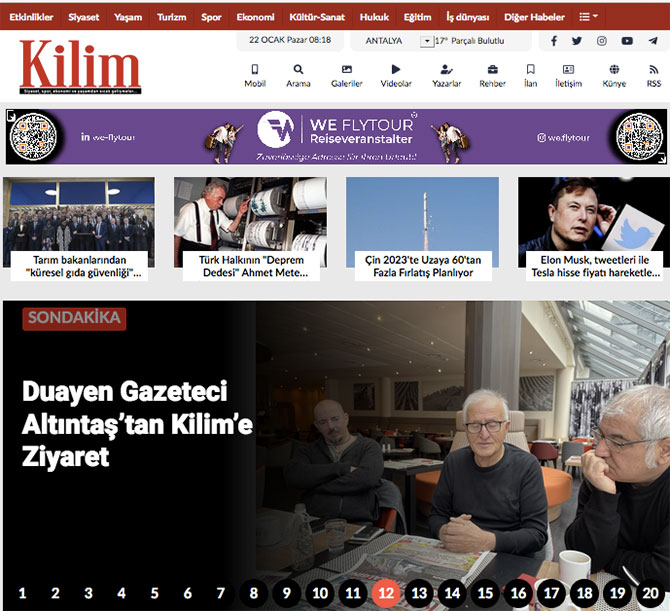 Özkan Altıntaş, Kilim Gazetesi yayın ekibiyle buluştu