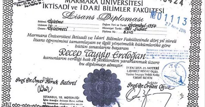 Erdoğan’ın üniversite belgeleri yayınlandı