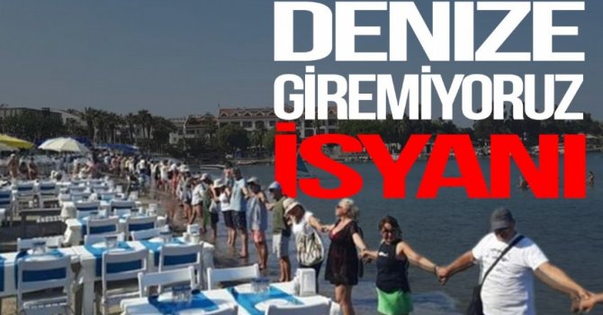 Datçalılar'dan sahilde insan zinciri eylemi