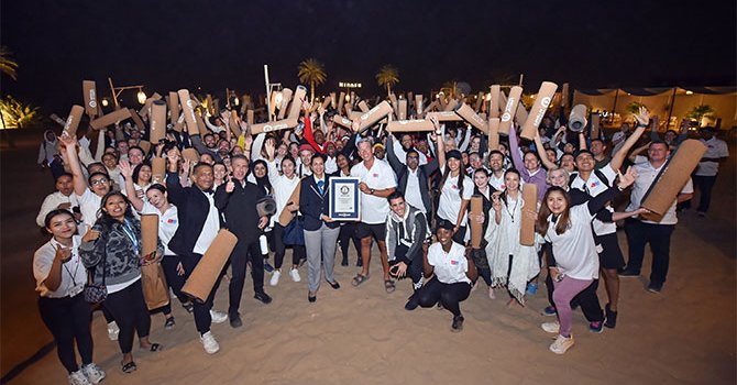 Emirates Grubu, Dubai çölünde dünya rekoru kırdı