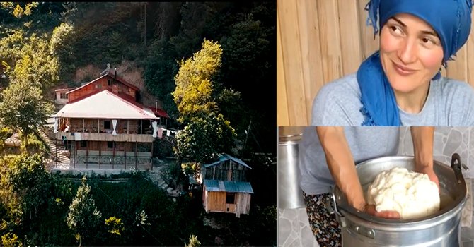 Maçahel vadisinde, peynir kaşifi kadın