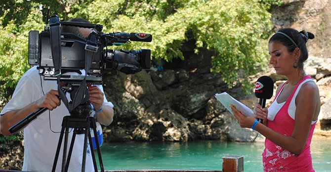 Manavgat Şelalesi TV'lerin gözde mekanı oldu