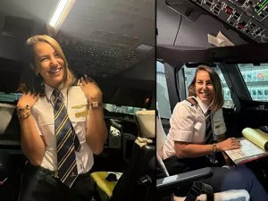Dev uçağı uçuran ilk Türk kadın pilot Gökçe Kübra Yıldırım