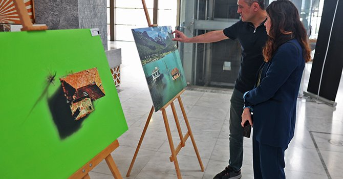 İklim krizi Antalya'da resim sergisiyle anlatıldı