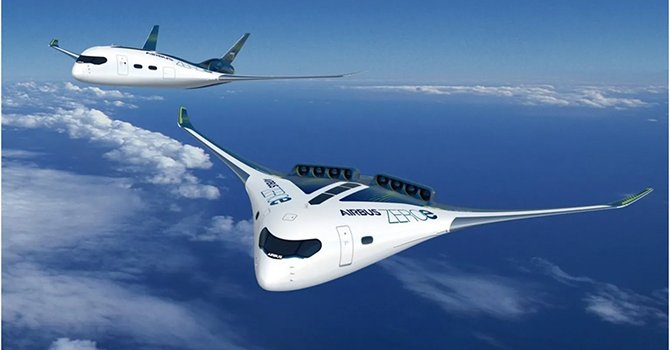 Airbus'tan katlanmış kanatlar vizyonu