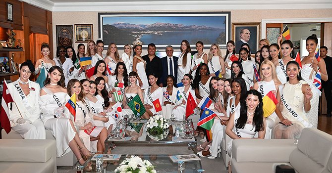43 ülkenin güzeli Miss Aura International için Kemer'de
