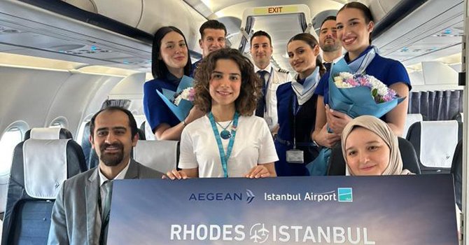  Aegean Havayolları, İstanbul Rodos seferine başladı