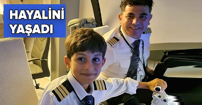 Pilotlar, başarılı öğrenciye pilotluk hayalini armağan etti