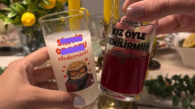 Küfürlü rakı bardağı tercihi pahalıya patladı