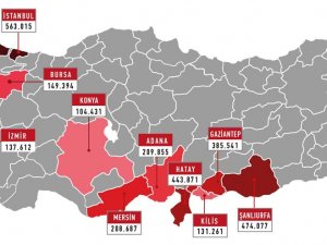 Suriyeli sayısı 3 milyon 570 bin 352 kişi oldu