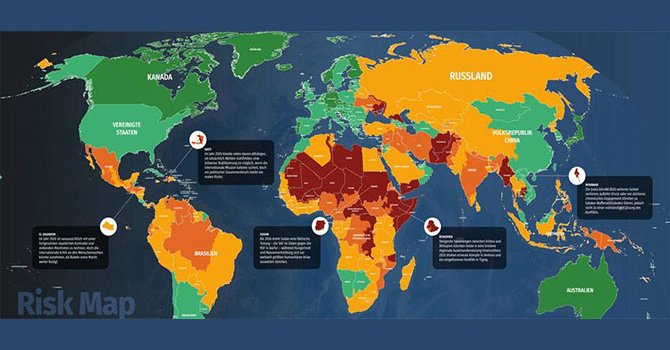 2026'da seyahat riski olan bölgelerin haritası açıklandı
