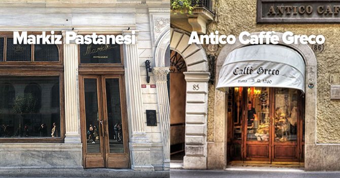 İstanbul’da Markiz, Roma’da Antico Caffè Greco