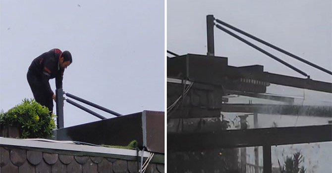 Bebek Otel'de kaçak bölümler yıkılıyor