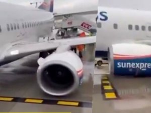 Antalya Havalimanı'nda facianın eşiğinden dönüldü!