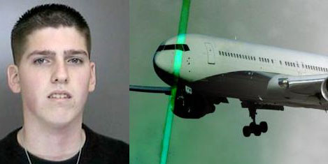 Uçaklara lazer tutan yakalandı