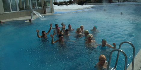 Norveçlilerin karda termal keyfi