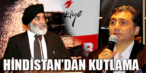 Çakmak'a Hindistan'dan kutlama