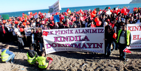 Kemerde Kındılçeşme mitingi