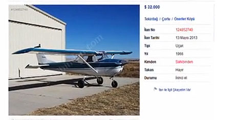 "Sahibinden" Lpg'li uçak satışı