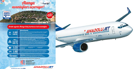 Anadolujetin Avantaj'ı Alanya'da