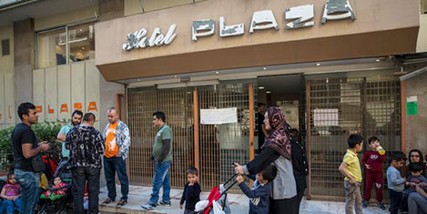 Atinadaki mülteci oteli