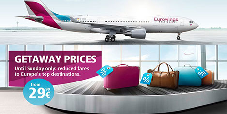 Eurowings 24.99 Euro'ya uçuyor