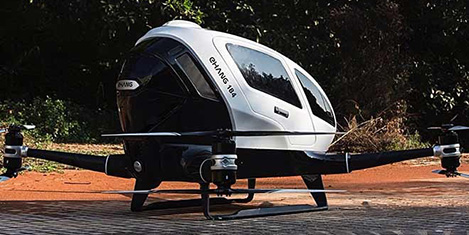 Uçan şoförsüz drone taksi