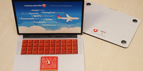 THY'den yolcuya laptop çikolata