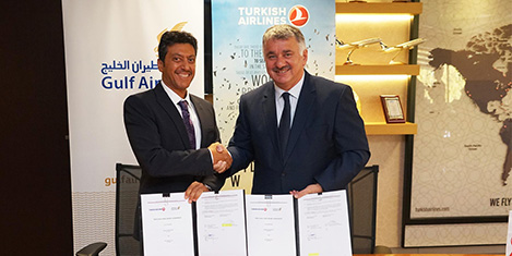 THY ve Gulf Airin ortak uçuşu