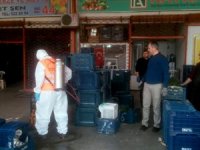 Antalya'da toptancı halleri dezenfekte edildi