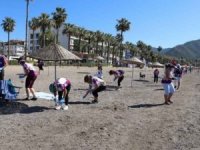 Marmaris'te 1 ton çöp toplandı