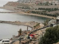 İnşaat firması Bodrum'da denizi doldururken yakalandı