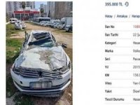 Depremde pert olmuş araçlar online satışa çıktı