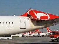 Kore uçağı THY uçağının kuyruğuna çarptı