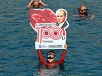 Cumhuriyet'in 100'ncü yılı için106 metreye daldı