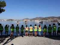 Bodrum Cruise Port’ta 2.5 saatte 350 kg atık toplandı