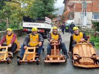 Rize'de tahta arabalar "Laz Ralli"de yarıştı