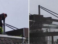 Bebek Otel'de kaçak bölümler yıkılıyor