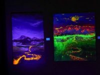 Memleket özlemi tuvale yansıdı: Kara kutu ile iç dünyasını açtı