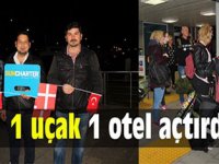 Bir uçak erkenden bir oteli açtırdı