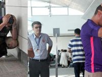 Yolcu camı kırıp aprona çıktı