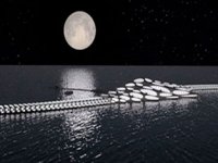 Garip şekilli yüzen otel